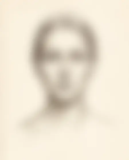 A veiled graphite portrait, not yet drawn